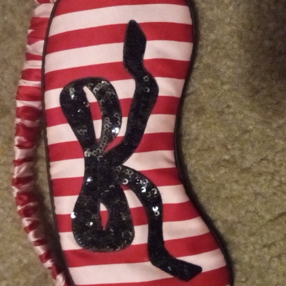 Victoria Secret Red/Pink Stripe Sleep Mask - Picture 3 of 4